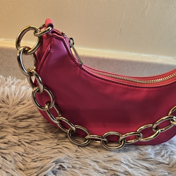Pull & Bear Pink Bag with Chain Strap - Picture 7 of 14
